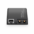 Mini Unmanaged 1x 10/100/1000Base-T RJ45 to 1x 100/1000Base-X Multimode SC 850nm 220/550m Gigabit Ethernet Media Converter, British Plug Standard