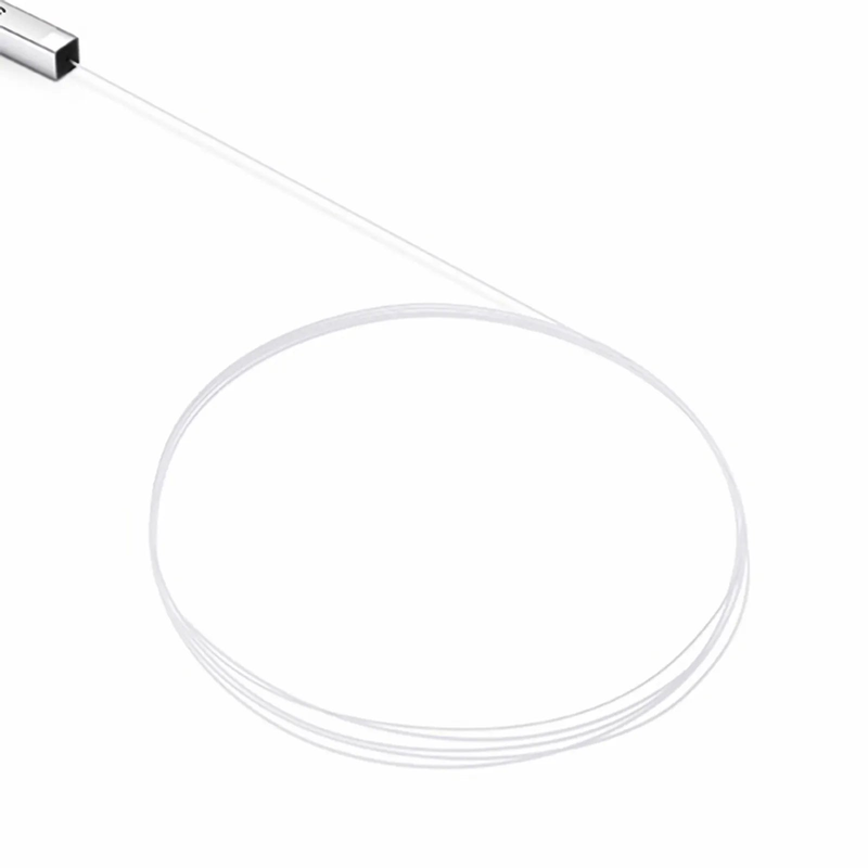 1 x 4 PLC Fiber Splitter, Steel Tube, Bare Fiber 250Î¼m, No Connector, Singlemode