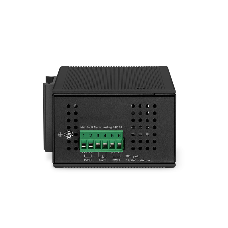 Industrial Unmanaged 2x 10/100/1000Base-T RJ45 to 2x 100/1000Base-X SFP Gigabit PoE++ Ethernet Media Converter