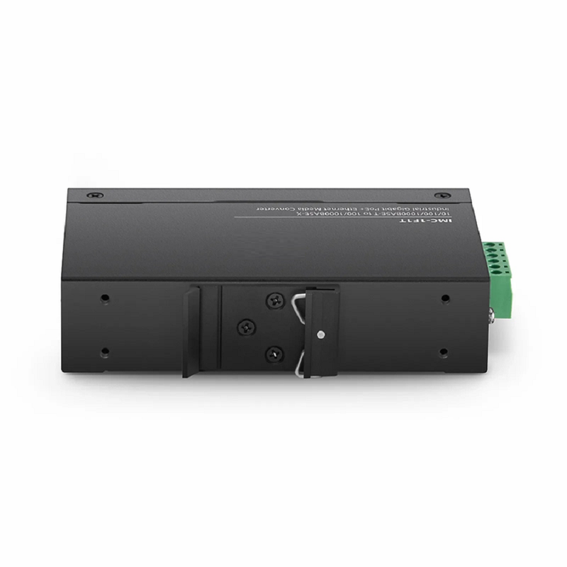 Industrial Unmanaged 1x 10/100/1000Base-T RJ45 to 1x 100/1000Base-X SFP Gigabit PoE+ Ethernet Media Converter