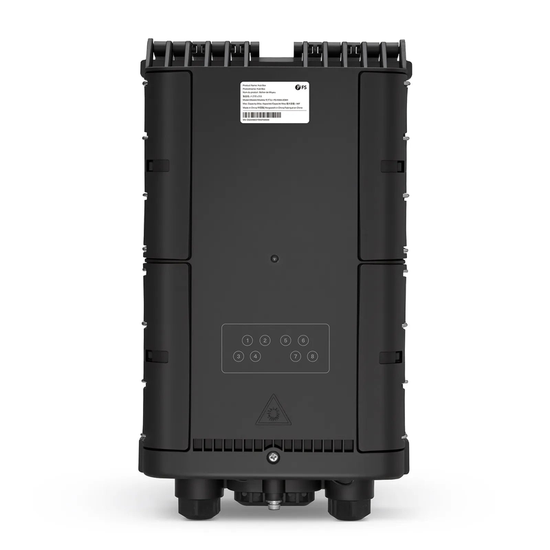 Fully Pre-Terminated Fiber Distribution Hub Box for Quick ODN, 1 Uncut Port, 2 Branch Ports and 8 SC/APC Hardened Adapters, Mechanical Seal, Supports 1:2/1:4/1:8 Mini Splitters, PP+GF, IP68, Wall/Pole/Aerial Mount, Indoor/Outdoor