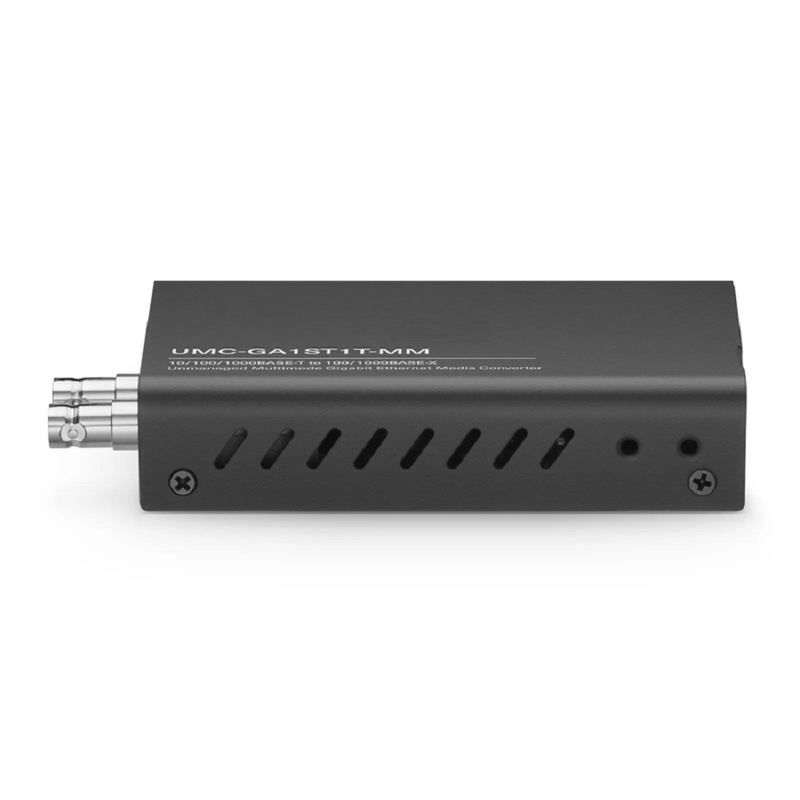 Mini Unmanaged 1x 10/100/1000Base-T RJ45 to 1x 100/1000Base-X Multimode ST 850nm 220/550m Gigabit Ethernet Media Converter, European Plug Standard