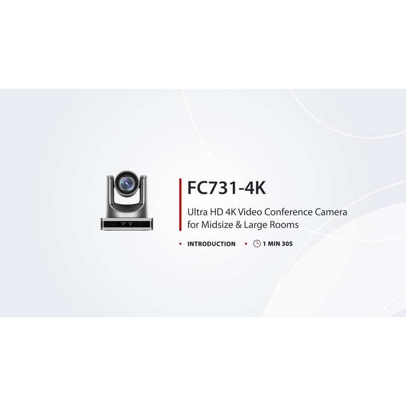 FC731-4K Ultra HD 4K Video Conference Camera for Midsize & Large Rooms, 12X Optical Zoom & PTZ