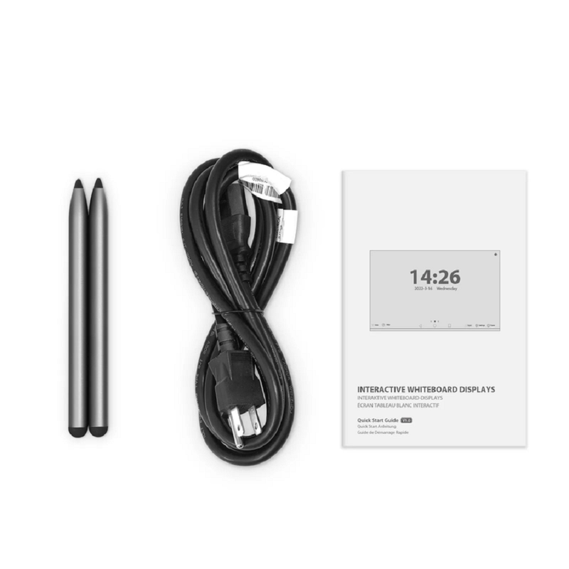 IWB-5386-S Interactive White Board with 4K UHD Anti-glare Display & 2 Pens, Support OTA Remote Upgrade & Screen Sharing, 86-Inch