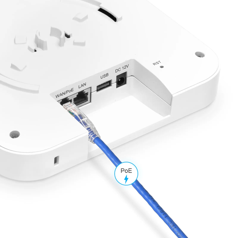 AP-N716, Wi-Fi 7 802.11be 9300 Mbps Indoor Access Point, Seamless Roaming & 2 x 2 MU-MIMO Three Radios, PicOS®, Manageable via AmpCon-Campus (Without PoE Injector)