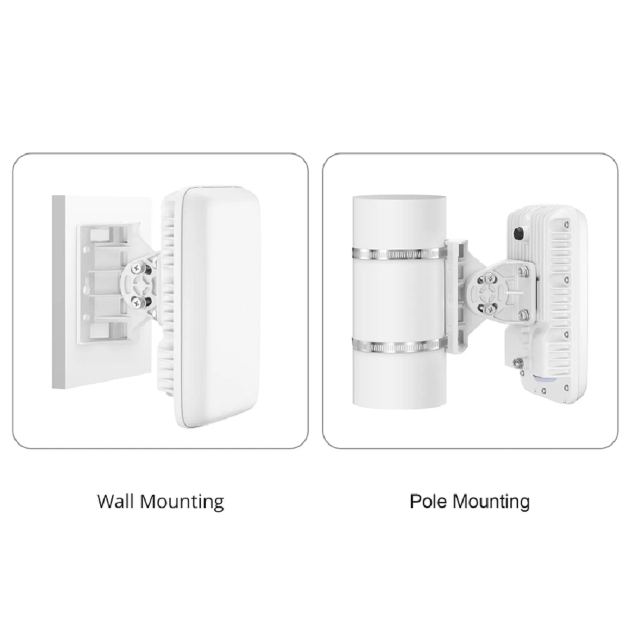 AP-T566D, Wi-Fi 6 802.11ax 1800 Mbps Outdoor Access Point, Seamless Roaming & 2 x 2 MU-MIMO Dual Radios, PicOS®, Manageable via AmpCon-Campus (Without PoE Injector)