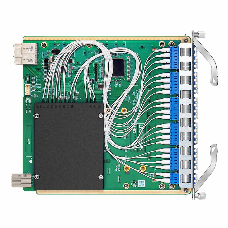 Customized 8 Channels Active DWDM Mux Demux, 100GHz, with Monitor Port and Cascade Port, LC/UPC, Dual Fiber, MS8100 Plug-in Module