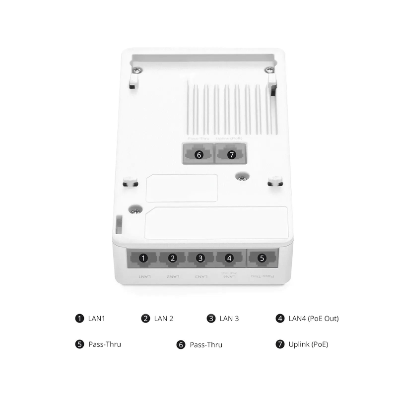 AP-N506H, Wi-Fi 6 802.11ax 3000 Mbps Indoor Access Point, Seamless Roaming & 2 x 2 MU-MIMO Dual Radios, PicOS®, Manageable via AmpCon-Campus (Without PoE Injector)