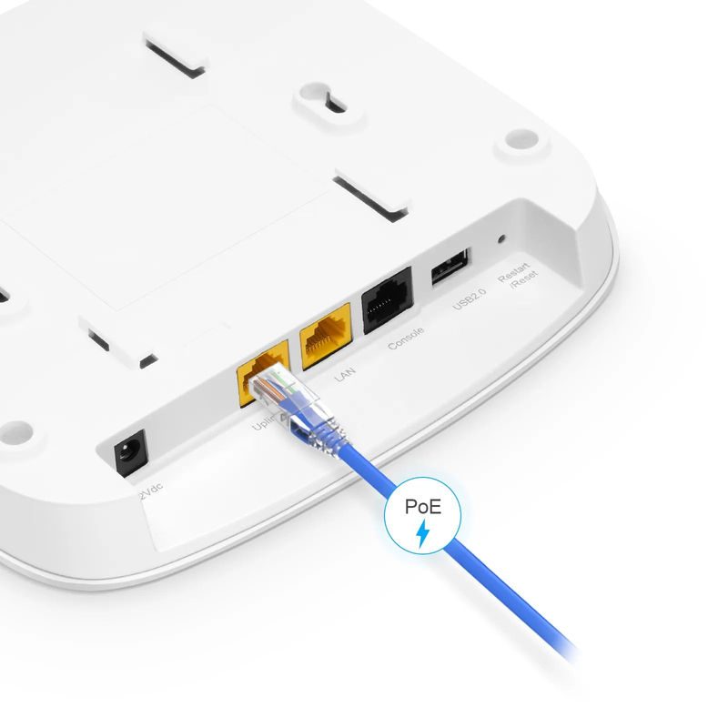 AP-N516, Wi-Fi 6 802.11ax 3000 Mbps Indoor Access Point, Seamless Roaming & 4 x 4 MU-MIMO Dual Radios, PicOS®, Manageable via AmpCon-Campus (Without PoE Injector)