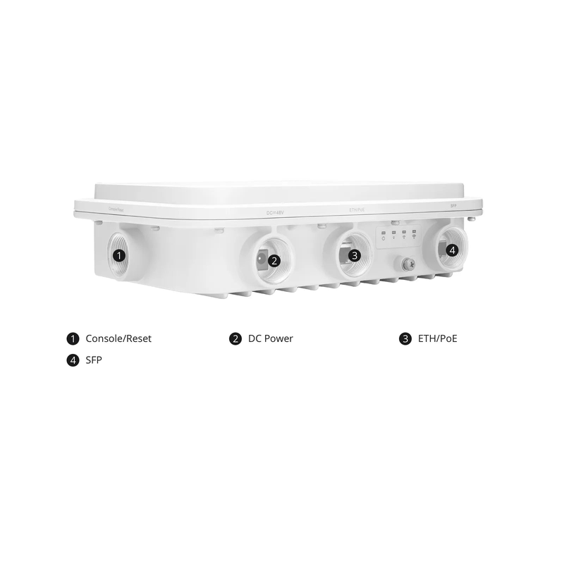 AP-T565, Cloud Managed Wi-Fi 6 802.11ax 2400 Mbps Outdoor Access Point, Seamless Roaming & 2 x 2 MU-MIMO Dual Radios, Built-in Omni-Directional Antenna, Manageable via Airware, Controller or Standalone (Without PoE Injector)