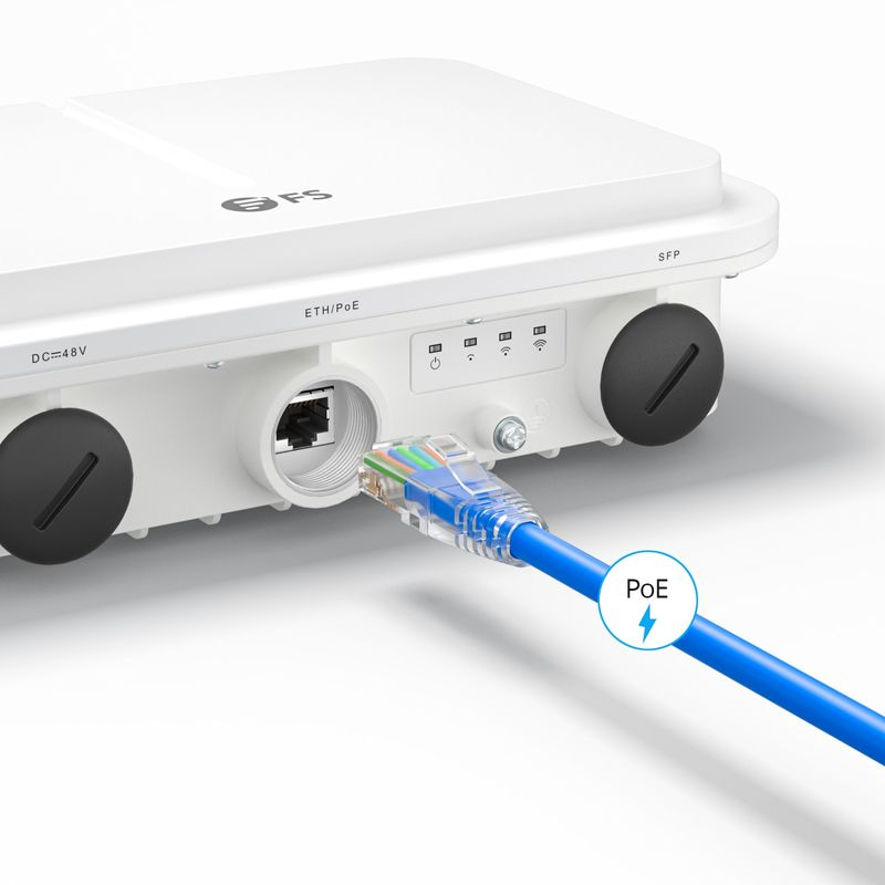 AP-T565, Cloud Managed Wi-Fi 6 802.11ax 2400 Mbps Outdoor Access Point, Seamless Roaming & 2 x 2 MU-MIMO Dual Radios, Built-in Omni-Directional Antenna, Manageable via Airware, Controller or Standalone (Without PoE Injector)