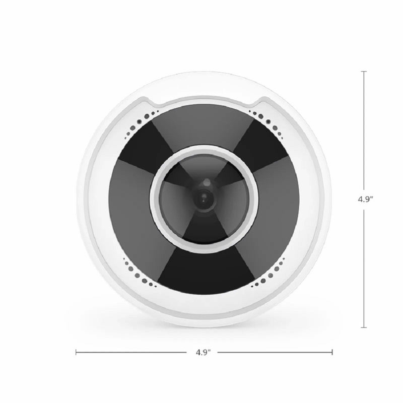 IPC301-5M-F Fisheye Camera, Fixed 5MP with Build-in Mic, 33ft Night Vision, IP66 & IK10 360° Panoramic PoE Network Camera with 1.4mm Lens