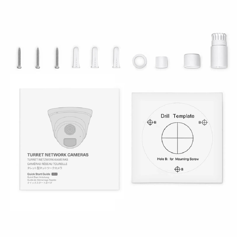 IPC104-5M-T, Super HD 5MP Turret Network Camera with Built-in Mic, 98ft Night Vision, IP67 Weatherproof, Smart Behavior Detection, PoE Network Camera with Varifocal 2.8-12mm Lens