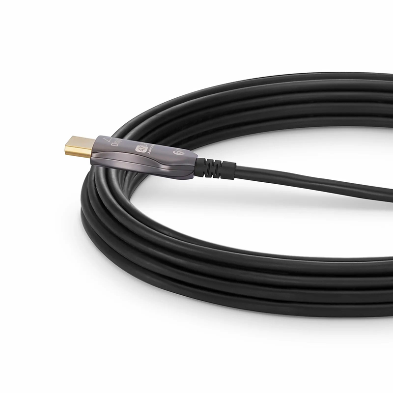 65ft (19.8m) 4K 60Hz PVC High Speed HDMI® Fiber Active Optical Cable (AOC) with Ethernet In Wall CL3 Rated