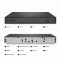 NVR302-32C-16P-I, 32-Channel 1U 16 PoE 16MP ＆ H.265 Decoding Format, Up to 2x 16TB Hard Drive (Not Included), Live View/Playback Network Video Recorder