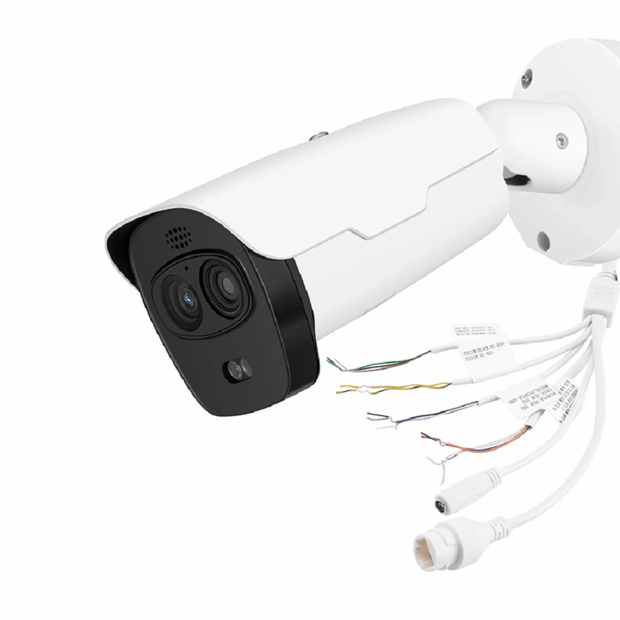 IPC701-4M-B, Super HD 4MP Thermal & Optical Dual-spectrum Bullet Network Camera with Build-in Mic, Smoke Detection, PoE Network Camera with Fixed 4.0mm Lens