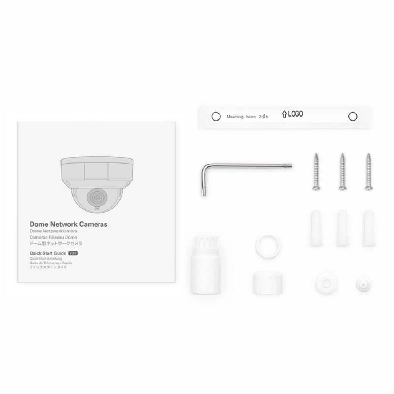 IPC301-8M-D Dome Camera, with 2.8mm Fixed Lens, 8MP Resolution, Built-in Mic, 98ft Night Vision, Smart Intrusion Prevention, IP67 & IK10 PoE Network Camera