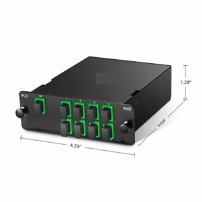 1 x 8 PLC Fiber Splitter, Standard FHD™ Cassette SC/APC, Singlemode, for Optical LAN