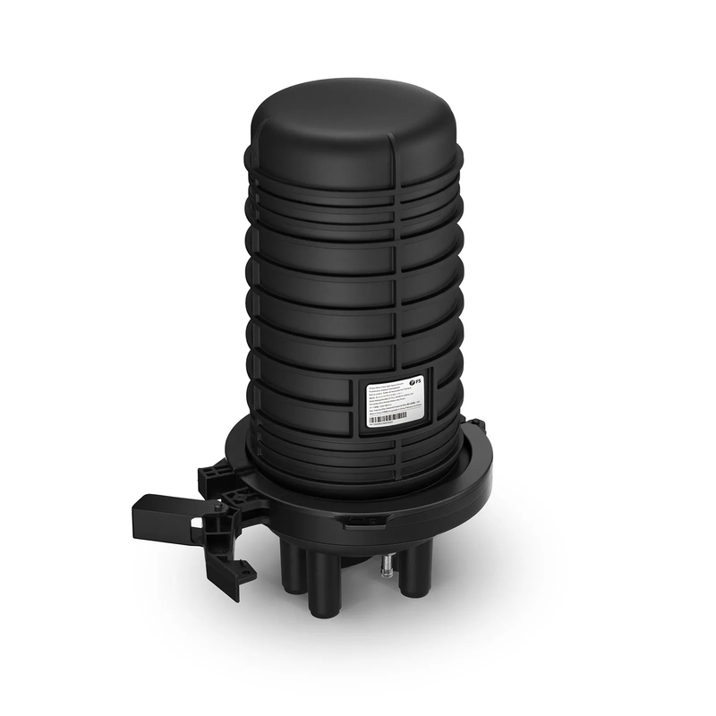 72 Fibers 1In-4Out Dome Fiber Optic Splice Closure, Mechanical Seal and Heat Shrink Seal, with 1 Pre-installed Splice Tray