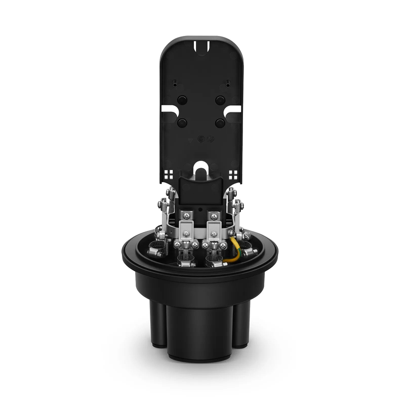 72 Fibers 1In-4Out Dome Fiber Optic Splice Closure, Mechanical Seal and Heat Shrink Seal, with 1 Pre-installed Splice Tray