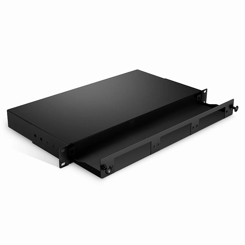 1U Slide-Out Rack Mount LGX Fiber Enclosure Unloaded, Holds up to 3 LGX Cassette PLC Splitter