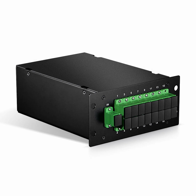1 x 16 PLC Fiber Splitter, Standard LGX Cassette, SC/APC, Singlemode, Used with 2U LGX Enclosure