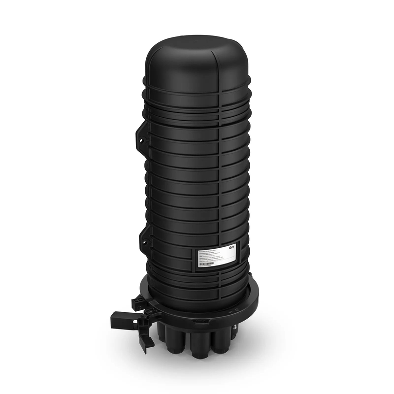 288 Fibers 1In-6Out Dome Fiber Optic Splice Closure, Mechanical Seal, with 1 Pre-installed Fusion Splice Tray