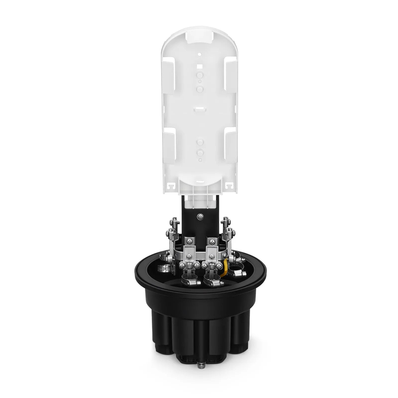 144 Fibers Dome Fiber Optic Splice Closure, 1 Oval Port and 4 Round Ports, Mechanical Seal, with 1 Pre-installed Splice Tray