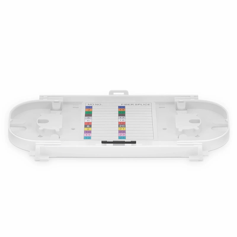 24 Fibers Fusion Splice Tray, Plastic, 0.47" x 8.78" x 4.57"