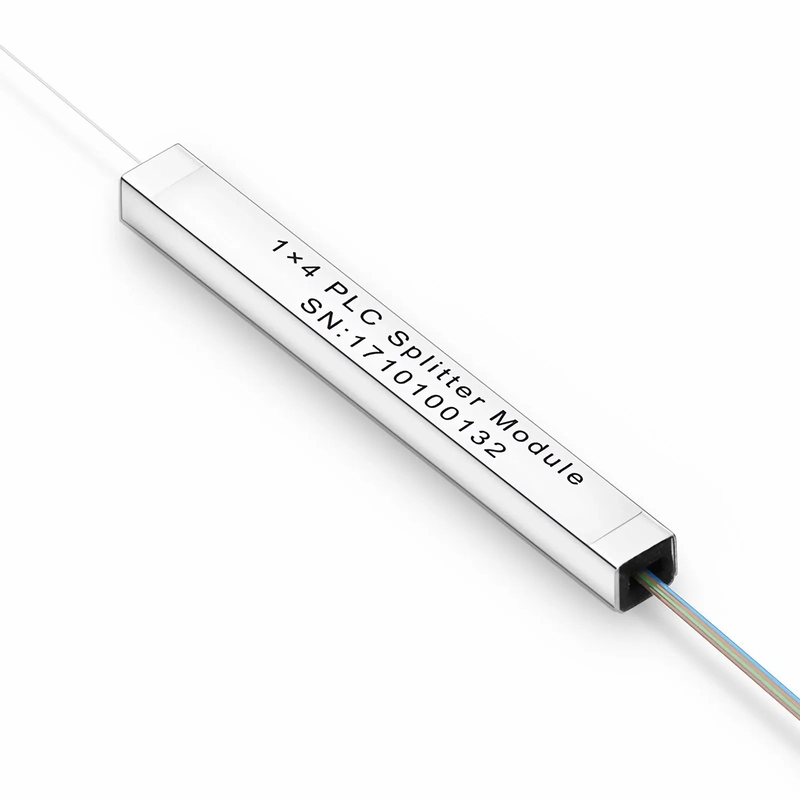1 x 4 PLC Fiber Splitter, Steel Tube, Bare Fiber 250μm, No Connector, Singlemode