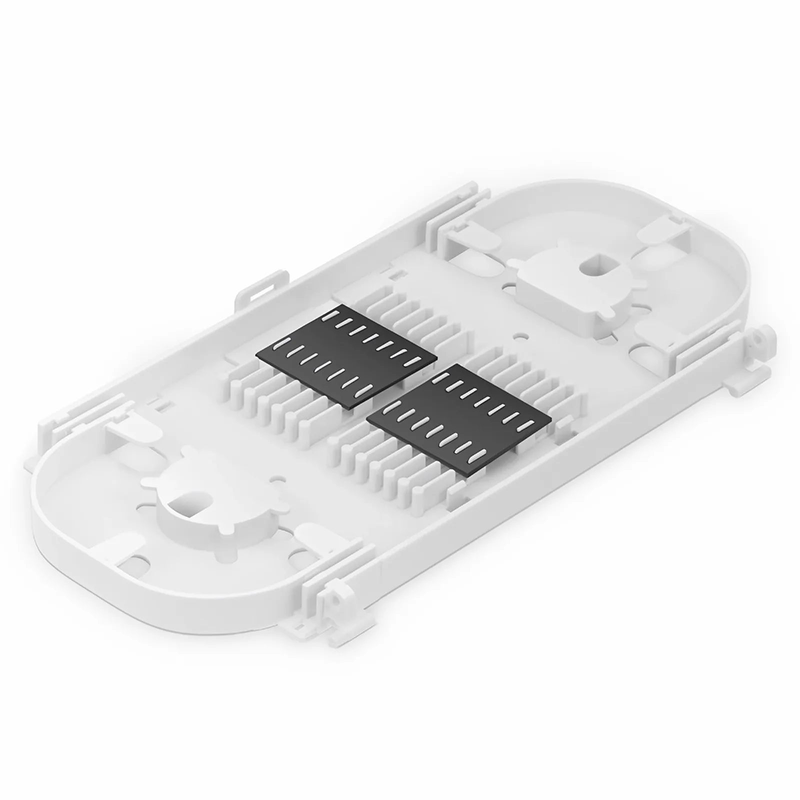 24 Fibers Fusion Splice Tray, Plastic, 0.47" x 8.78" x 4.57"