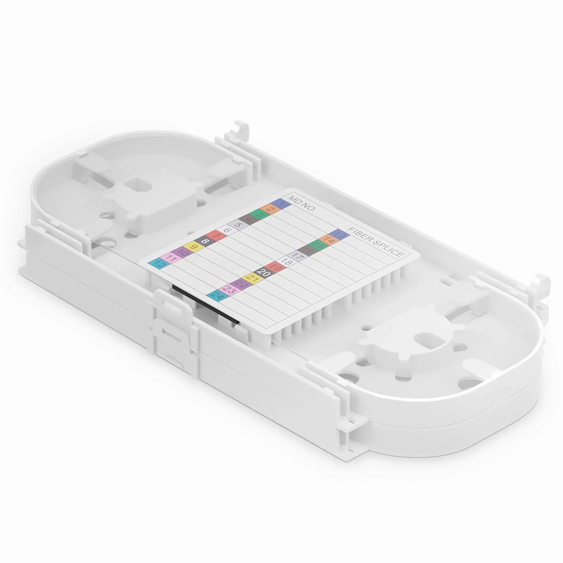 24 Fibers Fusion Splice Tray, Plastic, 0.47" x 8.78" x 4.57"