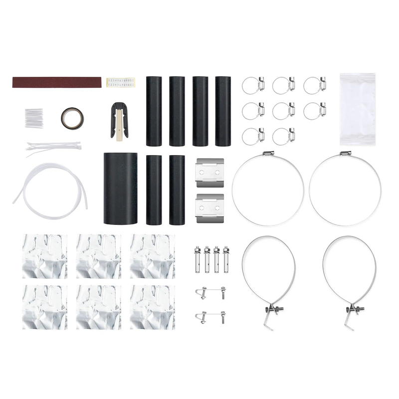 288 Fibers 1In-6Out Dome Fiber Optic Splice Closure, Heat Shrink Seal, with 1 Pre-installed Fusion Splice Tray