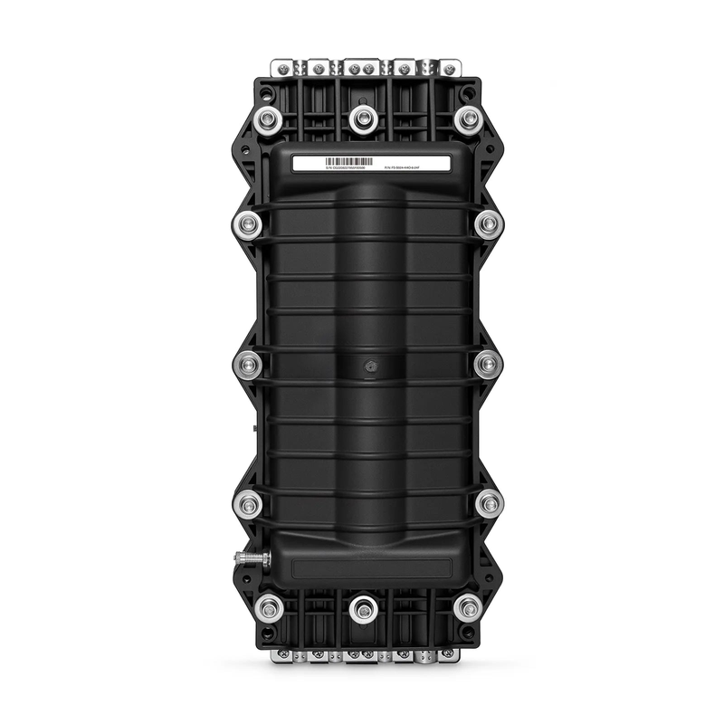 144 Fibers 4In-4Out In-Line Fiber Optic Splice Closure, Mechanical Seal, with 1 Pre-installed Fusion Splice Tray