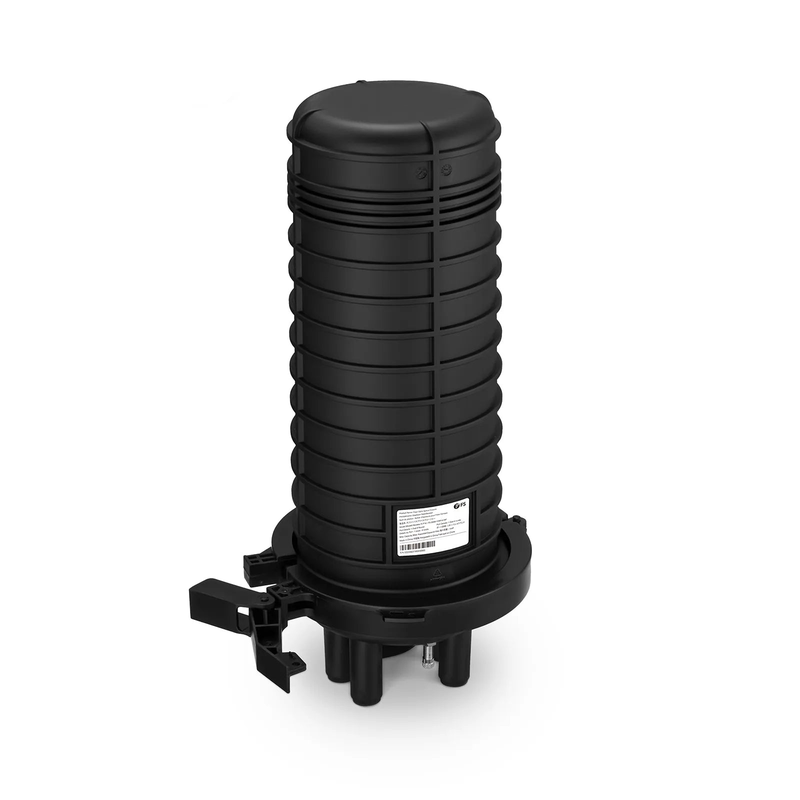 144 Fibers 1In-4Out Dome Fiber Optic Splice Closure, Heat Shrink Seal, with 1 Pre-installed Fusion Splice Tray