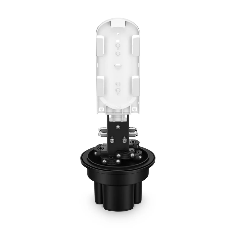 144 Fibers 1In-4Out Dome Fiber Optic Splice Closure, Heat Shrink Seal, with 1 Pre-installed Fusion Splice Tray
