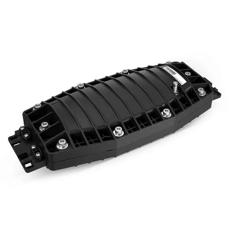 48 Fibers 2In-2Out In-Line Fiber Optic Splice Closure, Mechanical Seal, with 1 Pre-installed Fusion Splice Tray