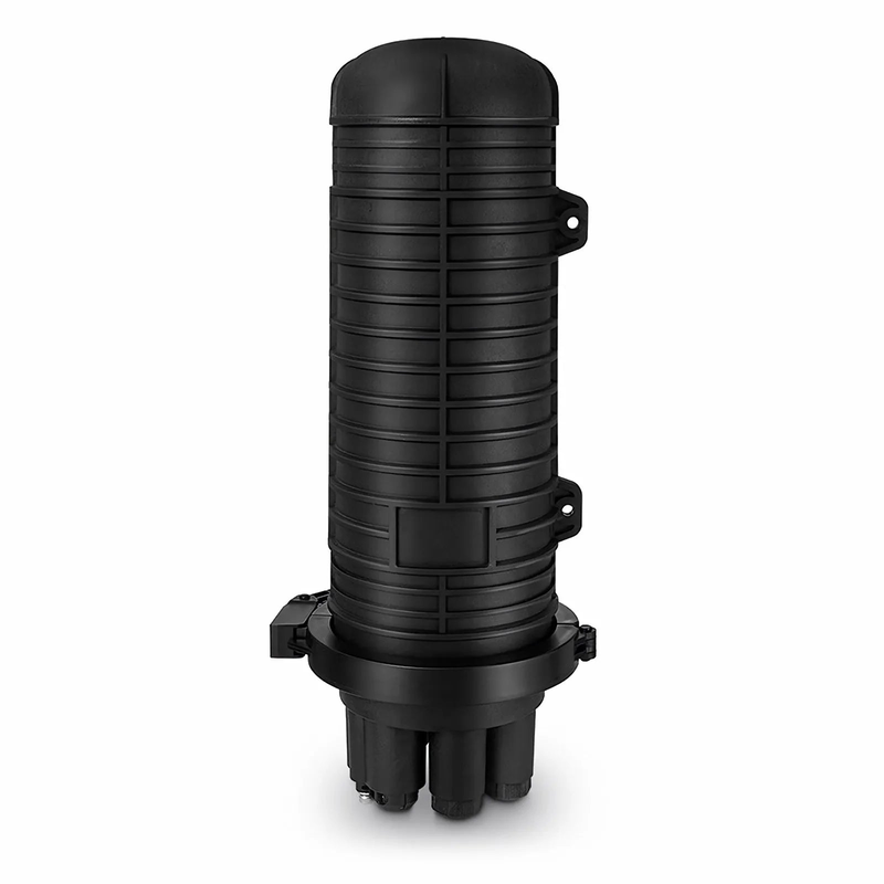 144 Fibers 2In-4Out Dome Fiber Optic Splice Closure, Mechanical Seal, with 1 Pre-installed Fusion Splice Tray