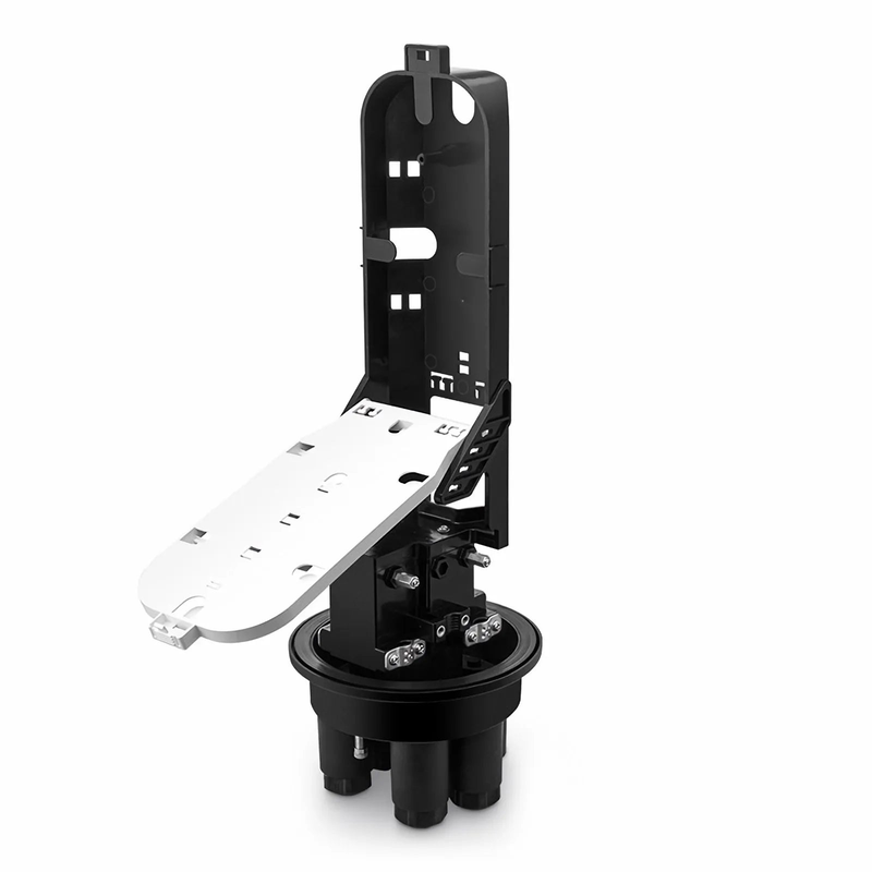 144 Fibers 2In-4Out Dome Fiber Optic Splice Closure, Mechanical Seal, with 1 Pre-installed Fusion Splice Tray