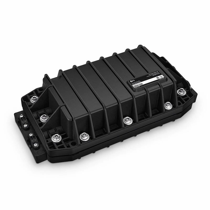 96 Fibers 2In-2Out In-Line Fiber Optic Splice Closure, Mechanical Seal, with 1 Pre-installed Fusion Splice Tray