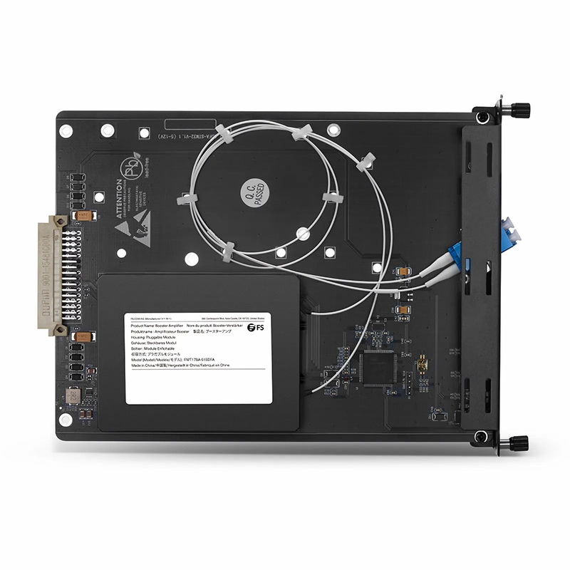 FMT17BA-51EDFA, 17dB Gain Extended C-band DWDM EDFA Booster Amplifier for FMT Managed Chassis, 20dBm Output