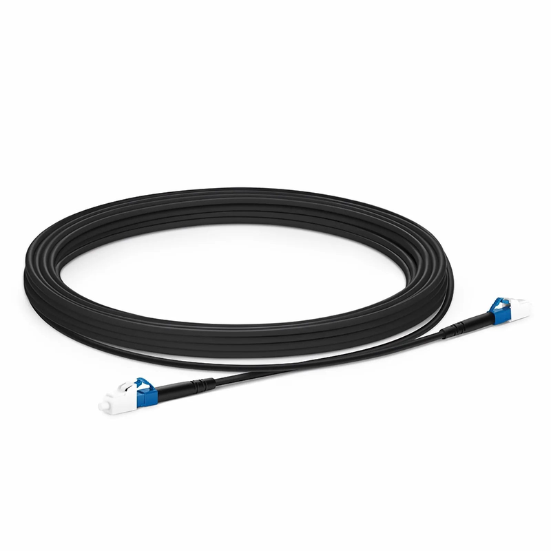 5m (16ft) Industrial Armored Fiber Patch Cable, LC UPC to LC UPC, Simplex, 1 Fiber, Single Mode (OS2), TPU