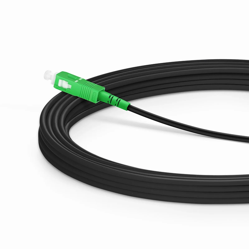 5m (16ft) Industrial Armored Fiber Patch Cable, SC APC to SC APC, Simplex, 1 Fiber, Single Mode (OS2), TPU