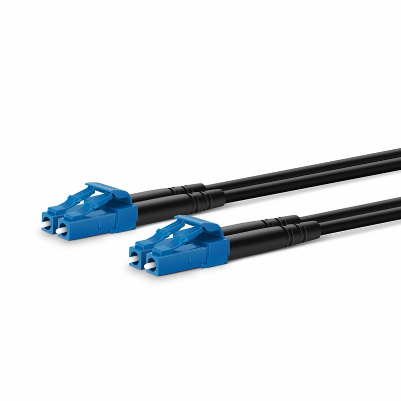 20m (66ft) Industrial Armored Fiber Patch Cable, LC UPC to LC UPC, Duplex, 2 Fibers, Single Mode (OS2), TPU