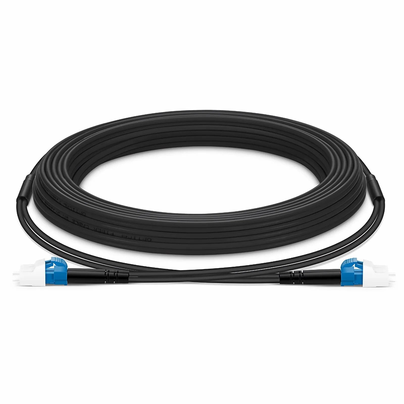 10m (33ft) Industrial Armored Fiber Patch Cable, LC UPC to LC UPC, Duplex, 2 Fibers, Single Mode (OS2), TPU