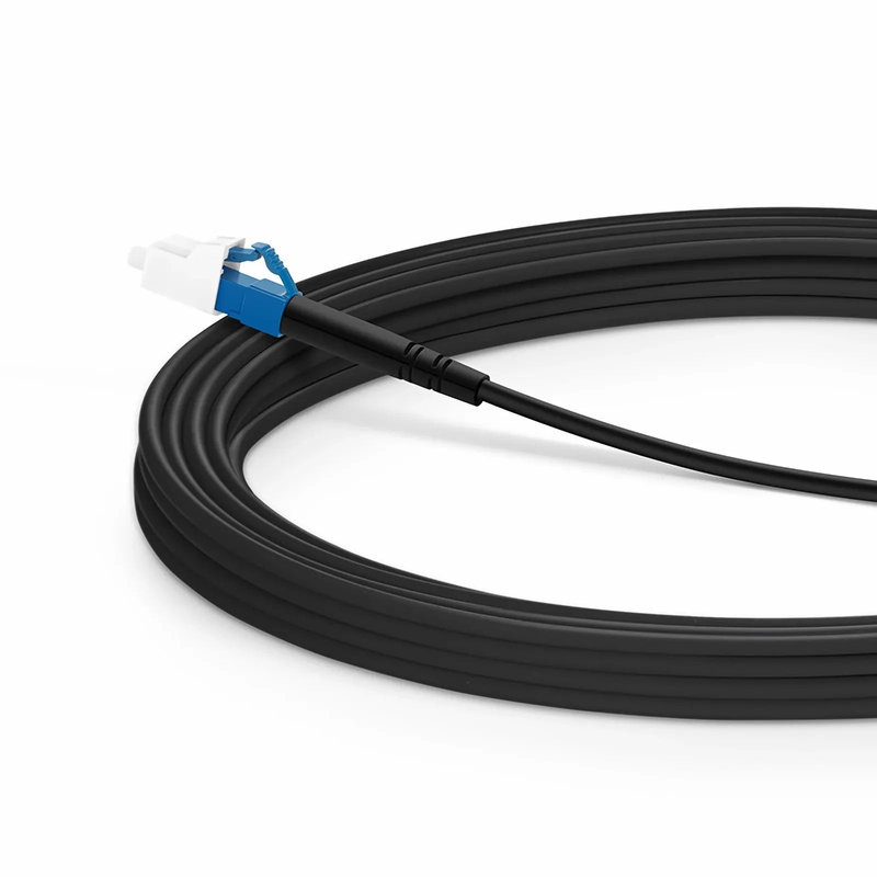 5m (16ft) Industrial Armored Fiber Patch Cable, LC UPC to LC UPC, Simplex, 1 Fiber, Single Mode (OS2), TPU