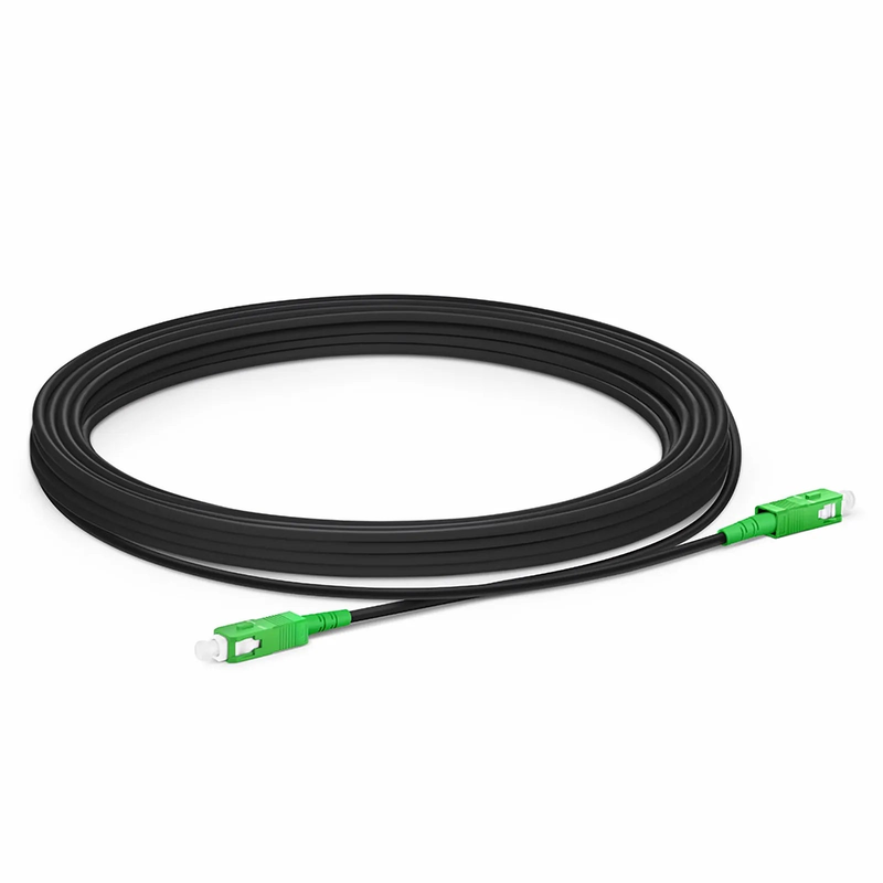 5m (16ft) Industrial Armored Fiber Patch Cable, SC APC to SC APC, Simplex, 1 Fiber, Single Mode (OS2), TPU
