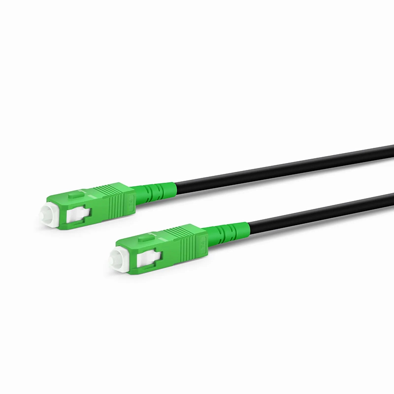 30m (98ft) Industrial Armored Fiber Patch Cable, SC APC to SC APC, Simplex, 1 Fiber, Single Mode (OS2), TPU