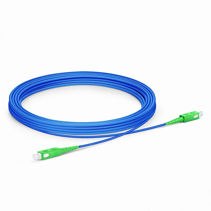 5m (16ft) Armored Fiber Patch Cable, 1 Fiber, SC APC Simplex to SC APC Simplex, Single Mode (OS2), Riser (OFCR), 3.0mm, Blue