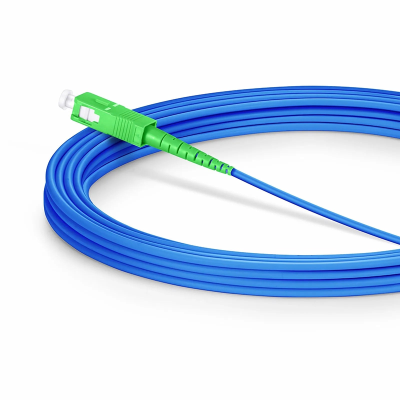 5m (16ft) Armored Fiber Patch Cable, 1 Fiber, SC APC Simplex to SC APC Simplex, Single Mode (OS2), Riser (OFCR), 3.0mm, Blue